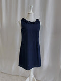 Dunkelblau Midi Kleid