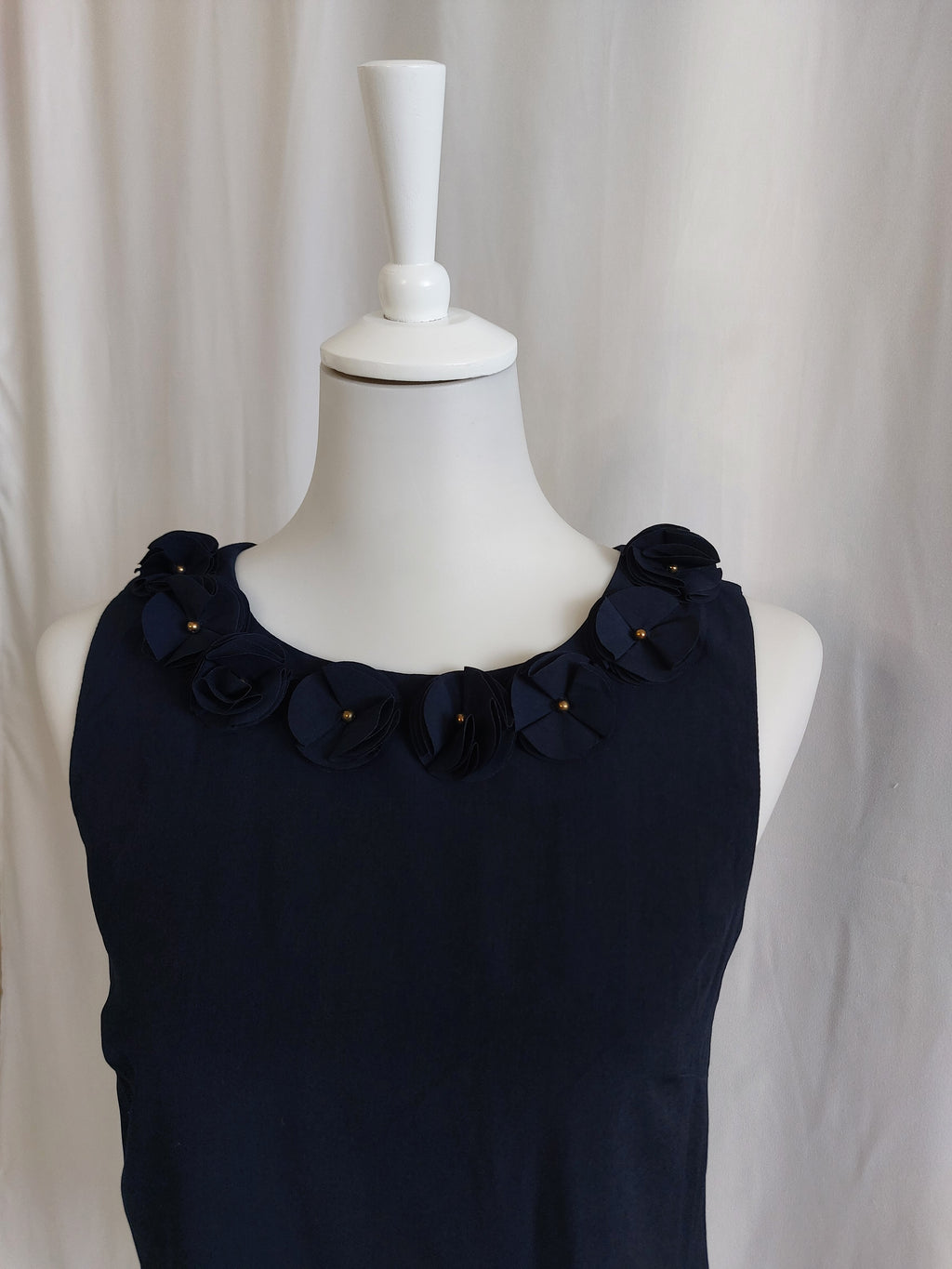 Dunkelblau Midi Kleid