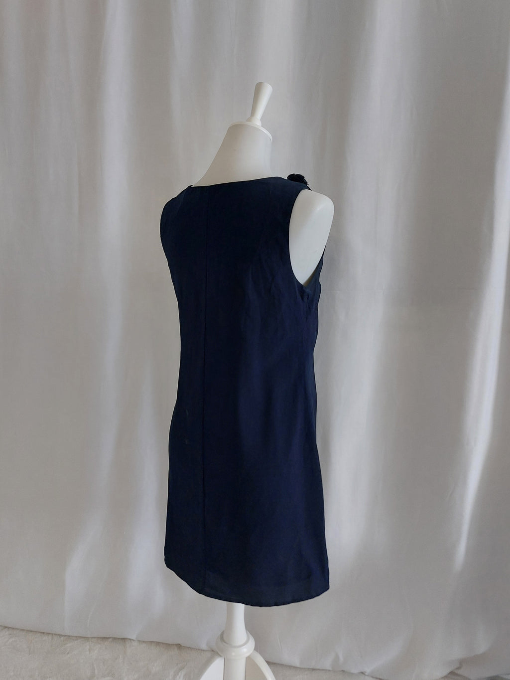 Dunkelblau Midi Kleid