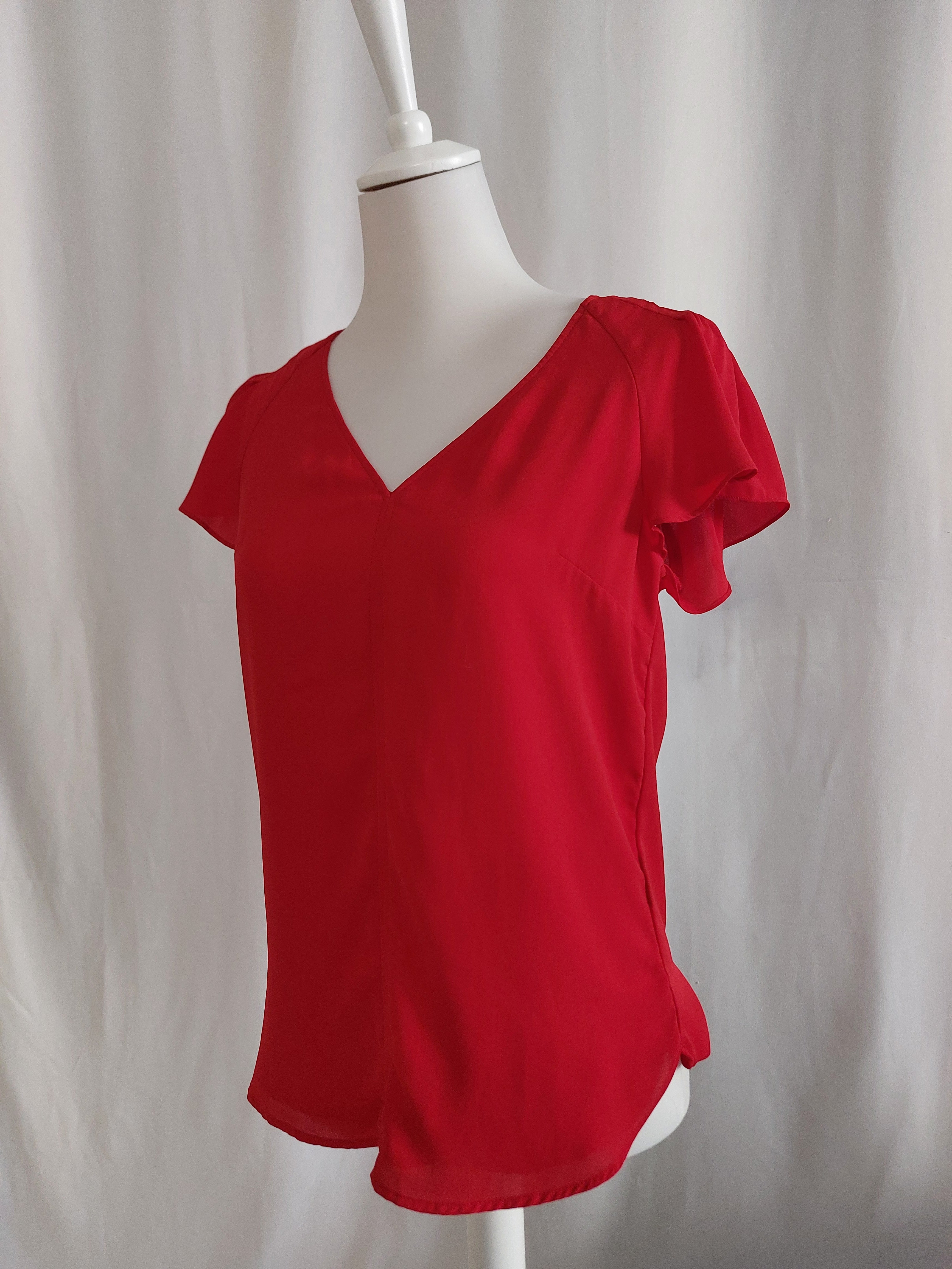 Elegante rote Bluse