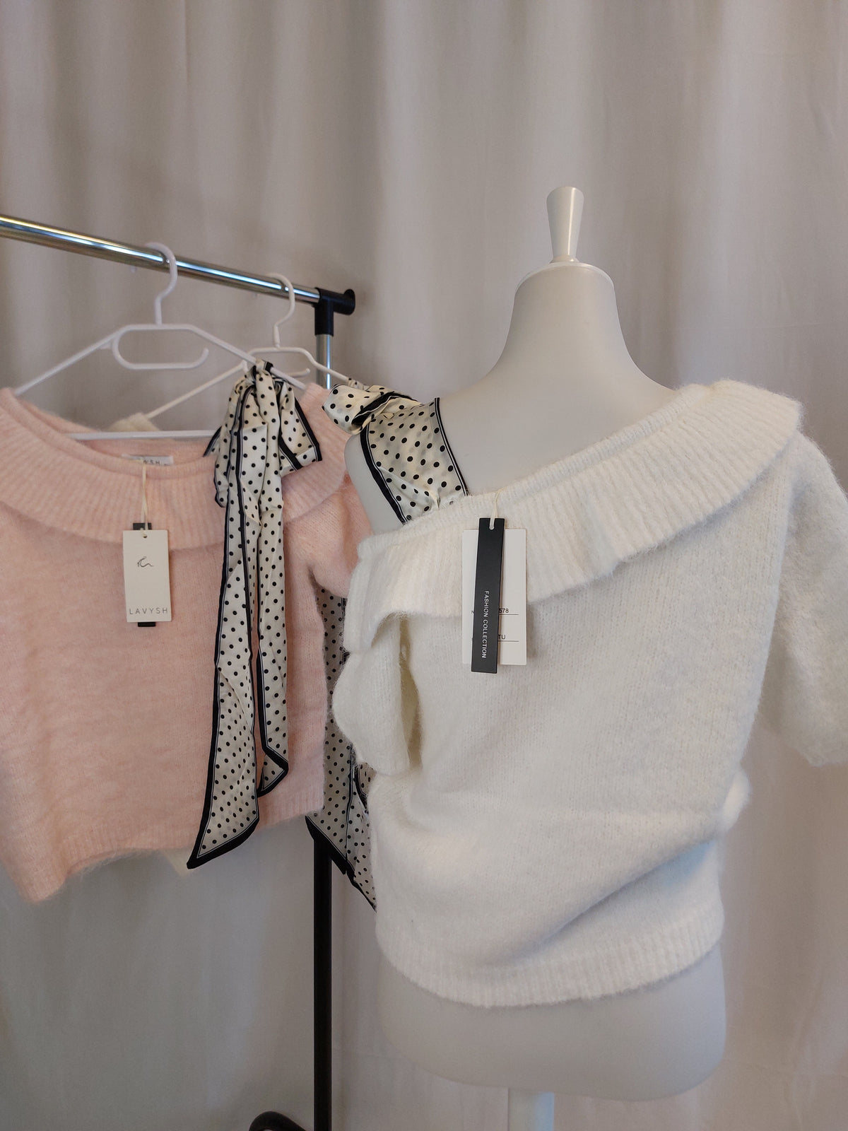 Éloise Kurzarm-Pullover – in Weiß